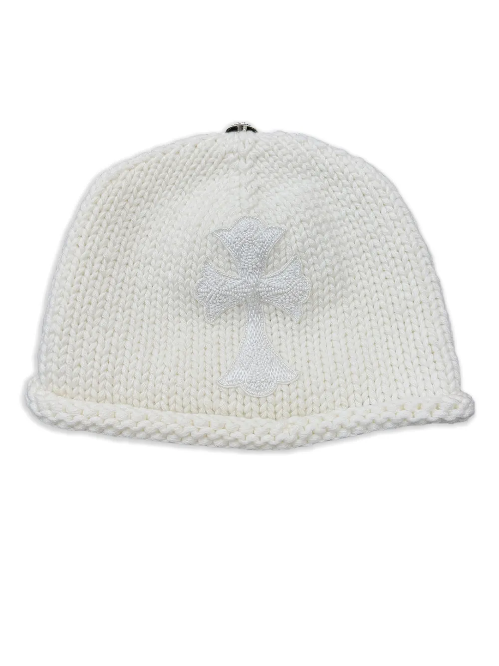Chrome Hearts beaded cross beanie hat | White | Image 1