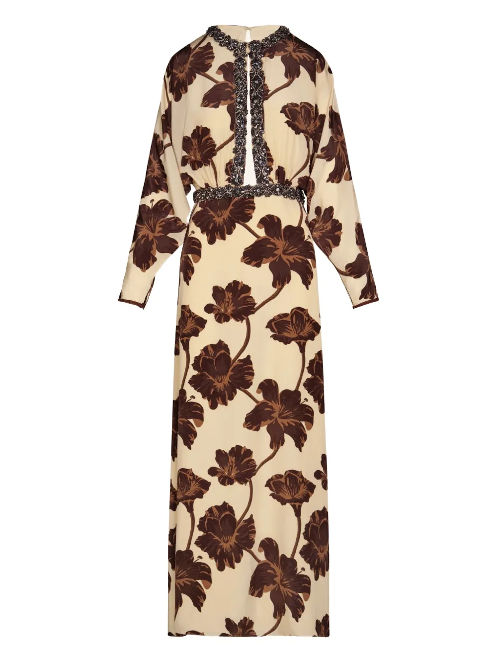 Johanna Ortiz Adoracion Continua beaded dress - Marrone