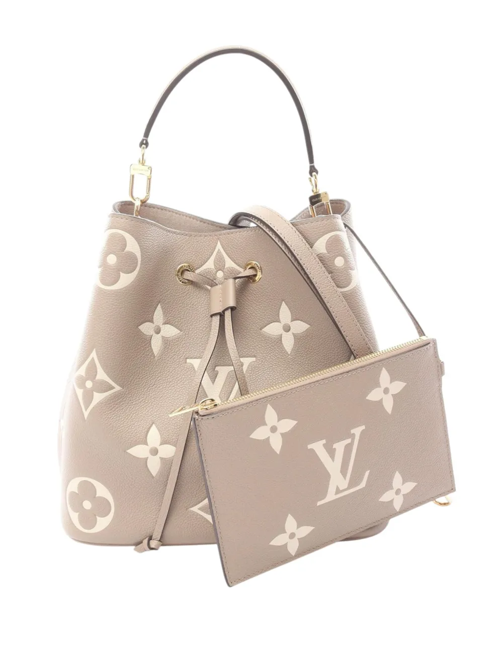 Louis Vuitton Pre-Owned 2021-2025 Monogram Giant Bicolor Empreinte Neonoe MM bucket bag - Marrone