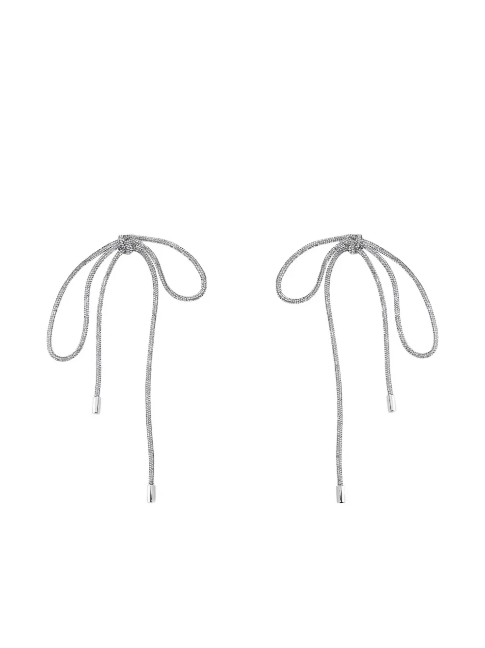 AREA Orecchini lunghi con cristalli - Argento