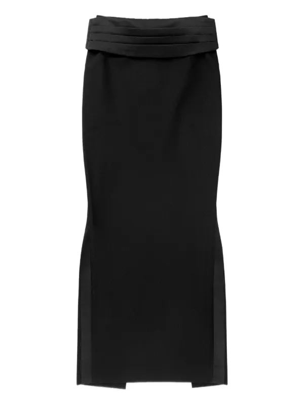Area Column Maxi Skirt in Black