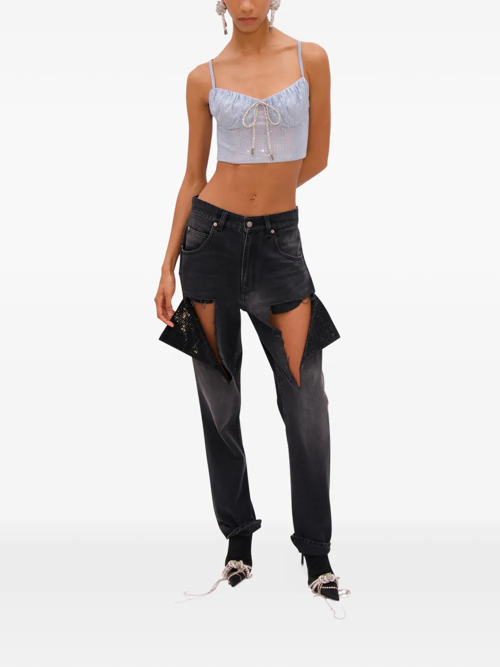 AREA cotton trousers - Zwart