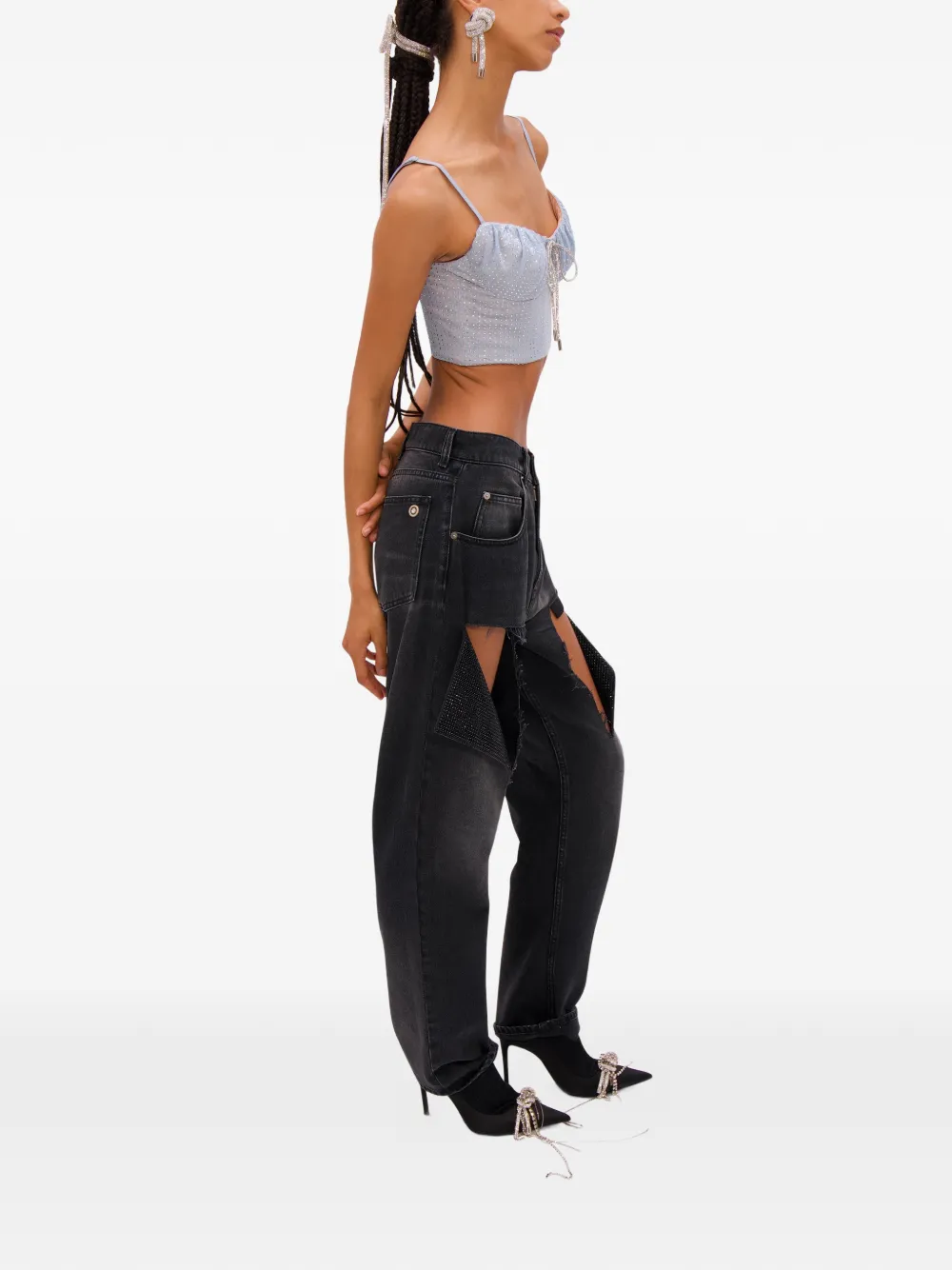  Area Cotton Trousers - Black 