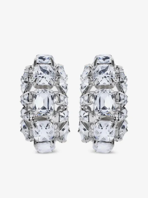 AREA small crystal hoops earrings