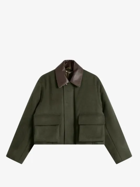 Auralee veste à col en cuir