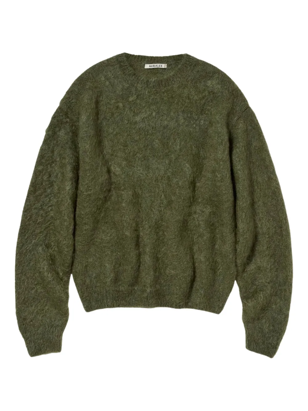 Auralee crew-neck long-sleeve sweater - Verde