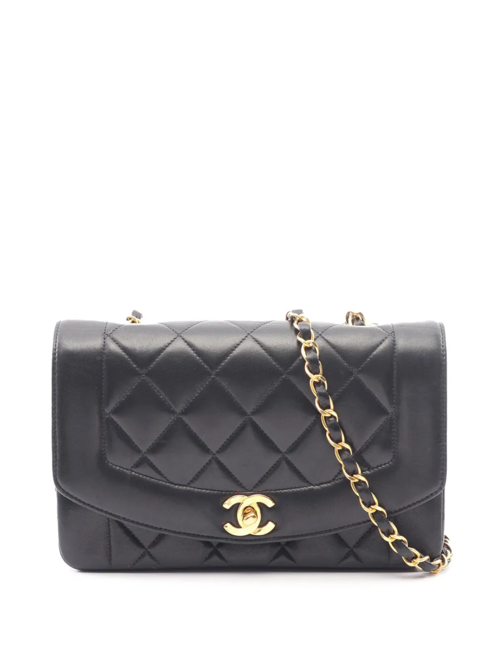 CHANEL Pre-Owned 1991-1994 Small Lambskin Diana Flap crossbody bag - Nero