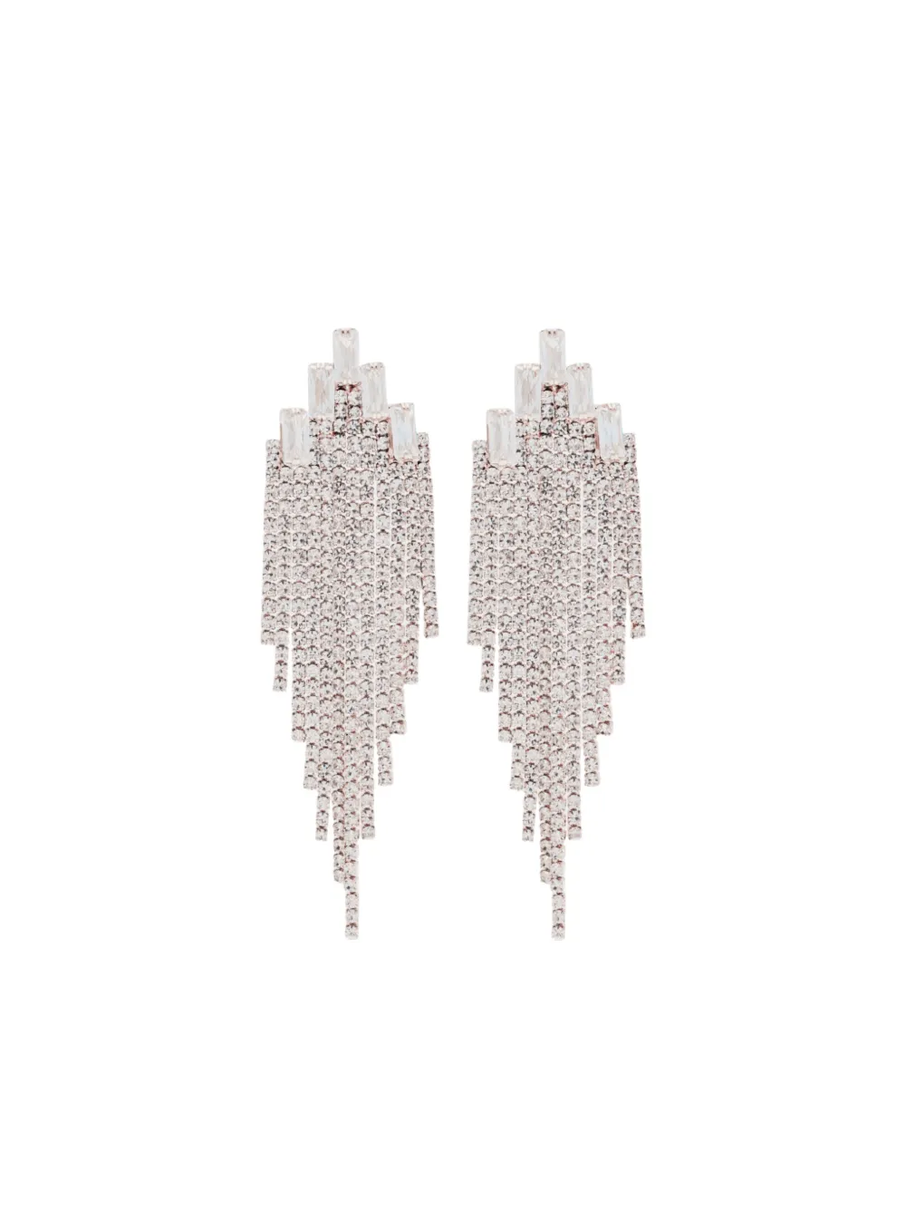 HZMER JEWELLERY rhinestone-embellishment earrings - Zilver