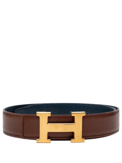 Hermès Pre-Owned cinturón Togo Constance H Reversible 1995