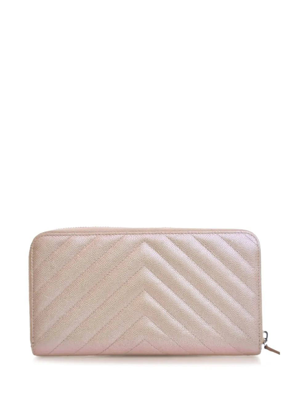 CHANEL Pre-Owned 2017-2018 CC Chevron Iridescent Caviar Zip Around Wallet long wallets | Image 2