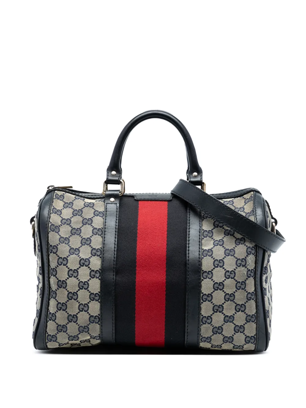 Gucci Pre-Owned 2016-2025 Medium GG Canvas Web Joy Boston Bag satchel - Marrone