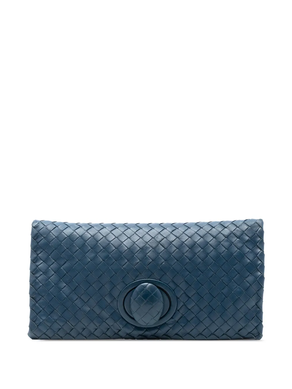Bottega Veneta Pre-Owned 2012-2025 Nappa Intrecciato Turn Lock clutch bag - Blue