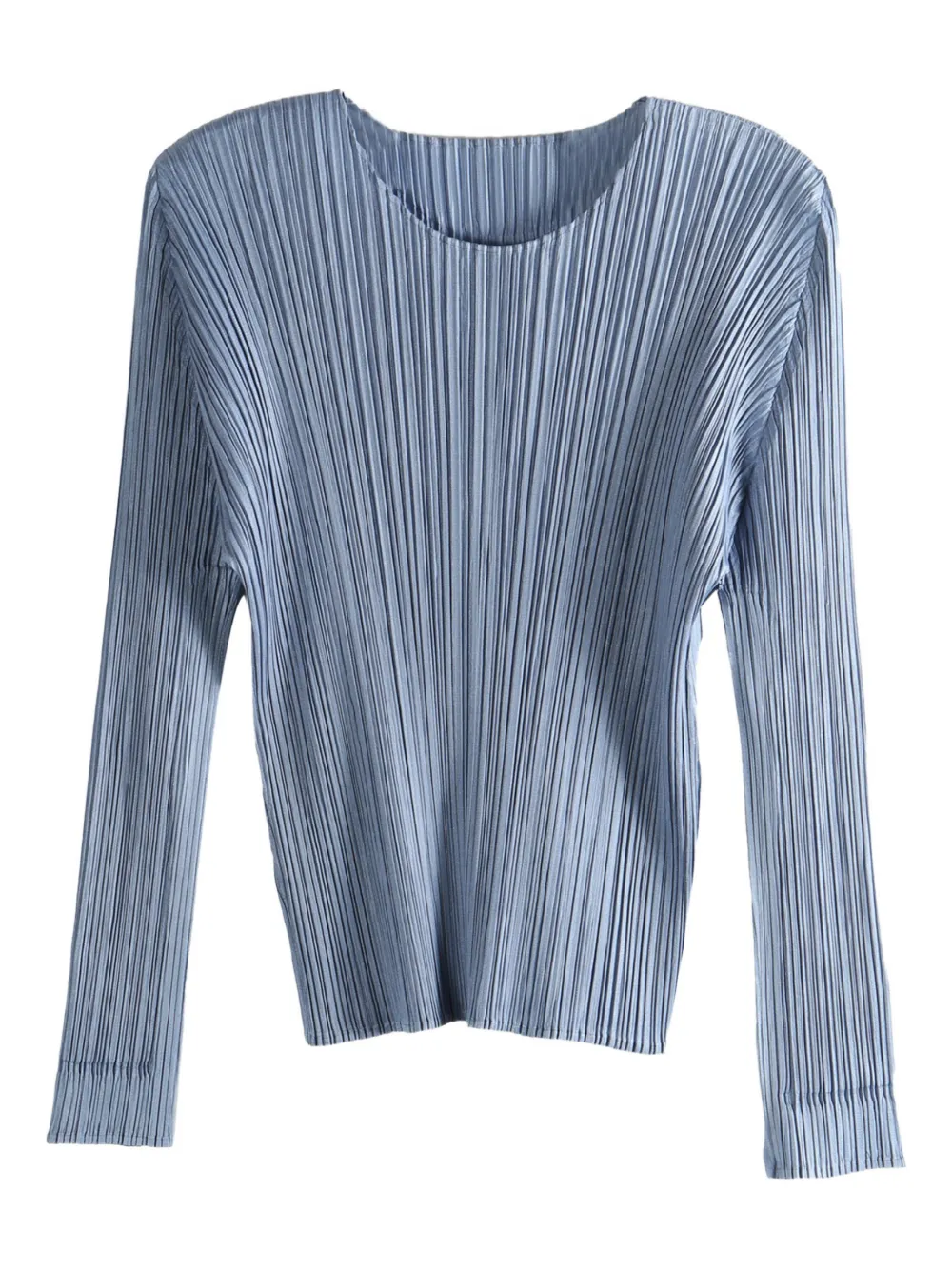 Pleats Please Issey Miyake T-shirt a maniche lunghe - Blu