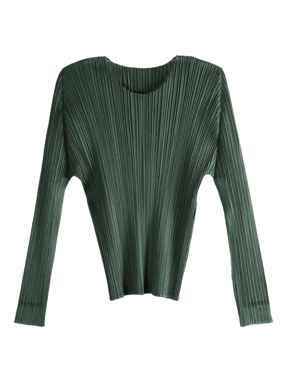 Pleats Please Issey Miyake T-shirt a maniche lunghe - Verde