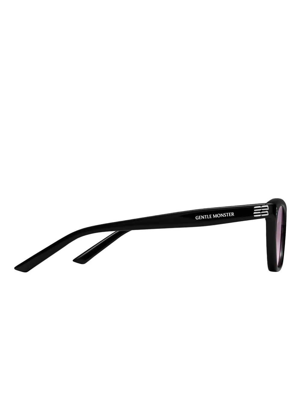 Gentle Monster Modern zonnebril mert cat-eye in zwart acetaat