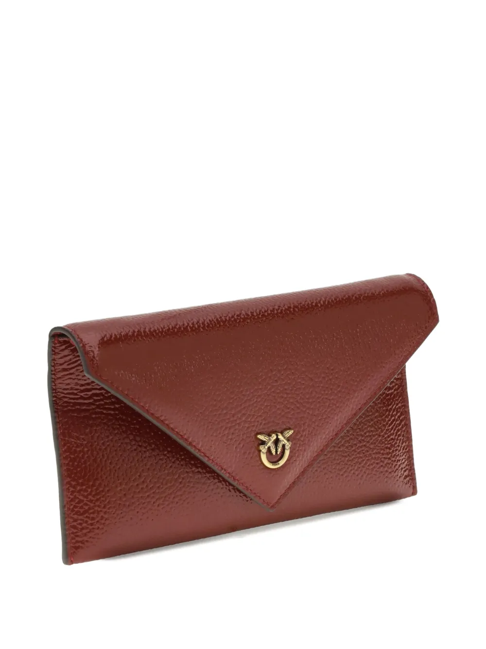 PINKO Love Birds envelope chain clutch bag - Rood