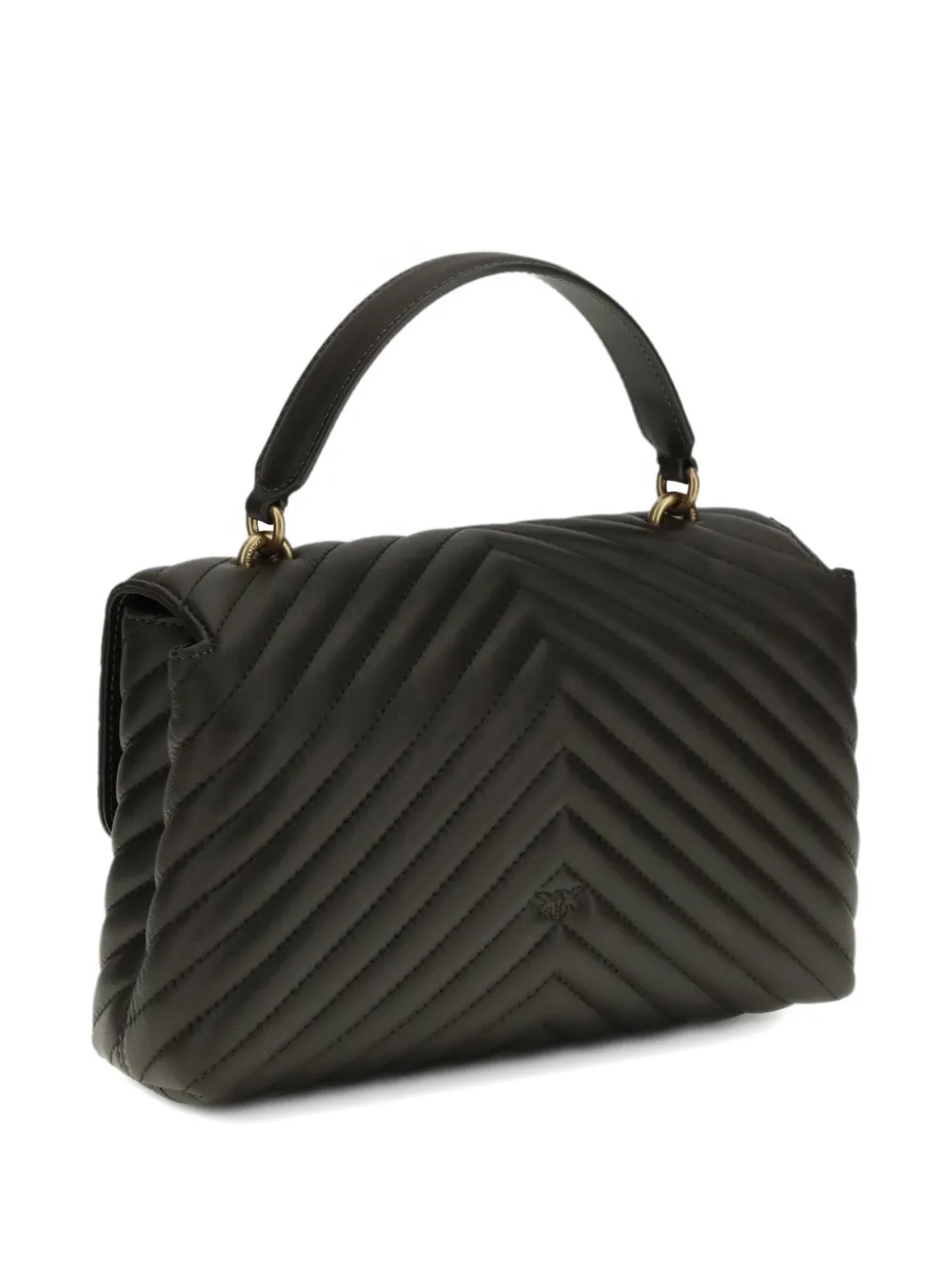 PINKO Love chevron tote bag - Groen