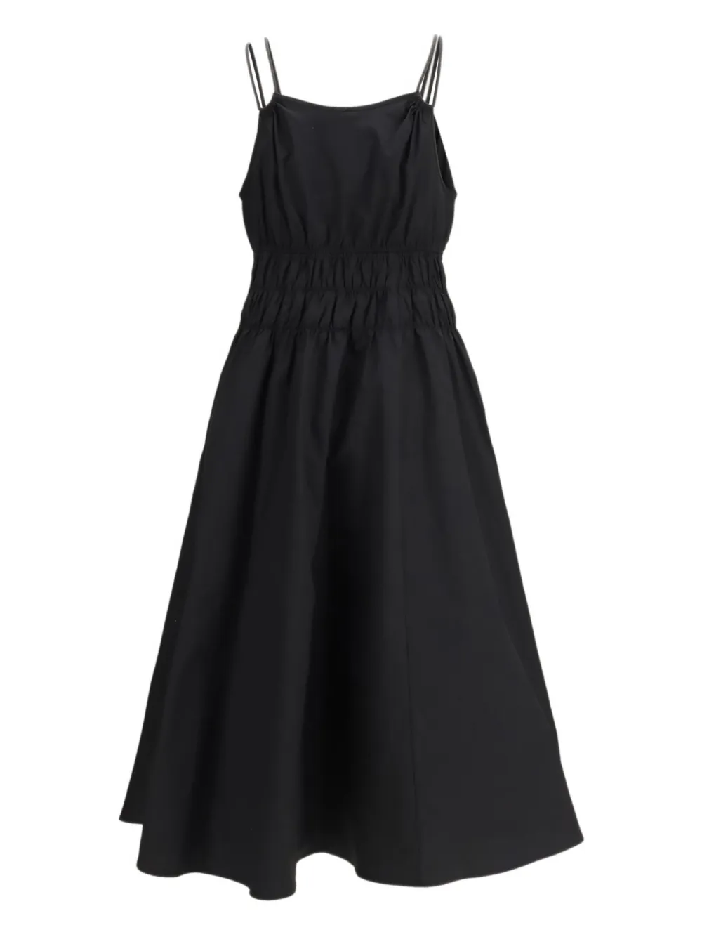 PINKO Amie V-neck ruched midi dress - Zwart