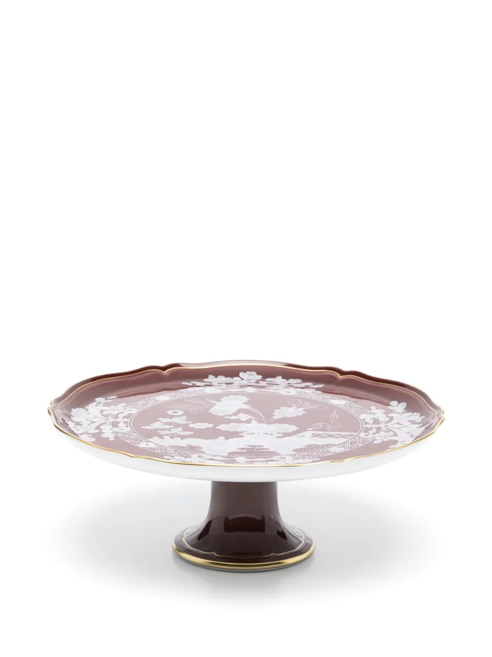GINORI 1735 Oriente Italiano floral-pedestal cake stand - Marrone