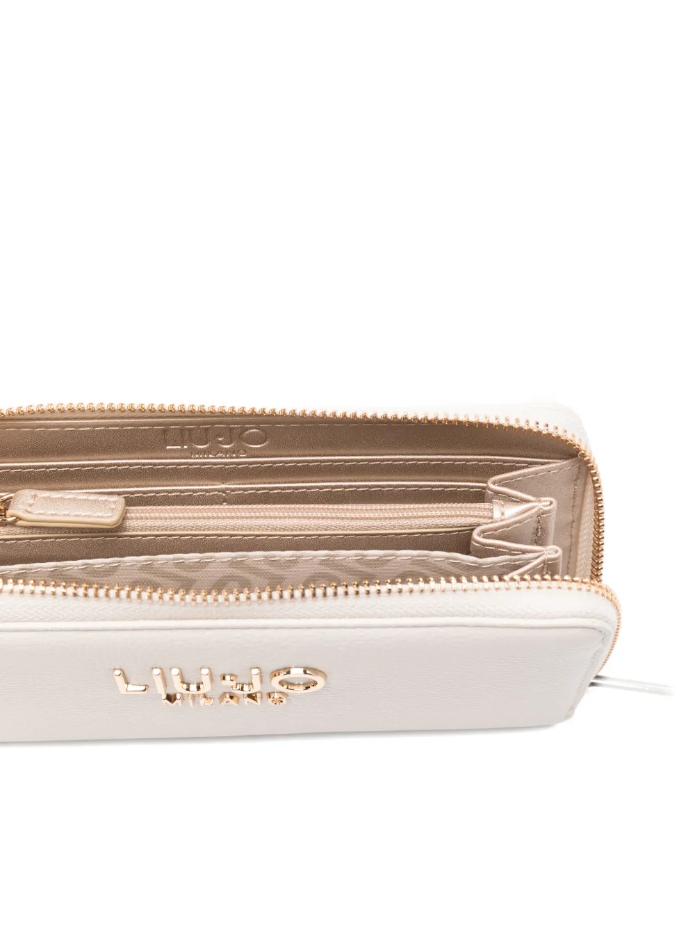  Liu Jo Large Logo Zip Wallet - White 