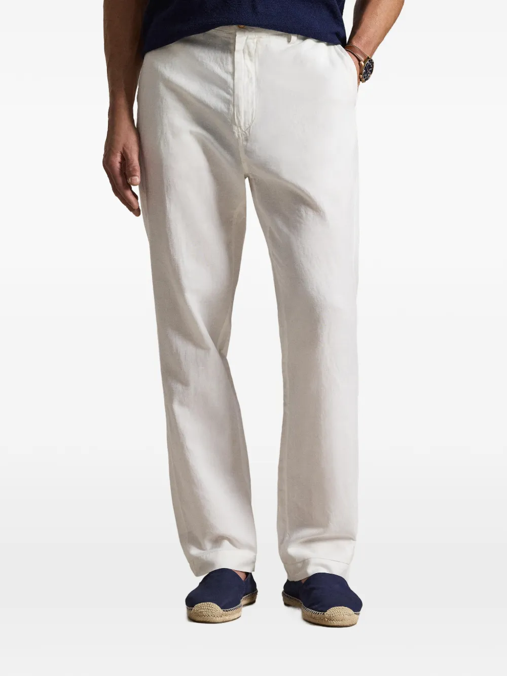 Polo Ralph Lauren Bedford broek met platte voorkant Wit