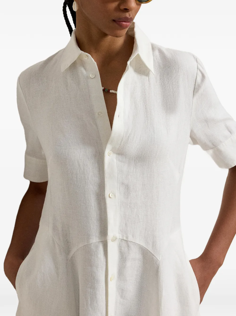 Polo Ralph Lauren Button-down maxi-jurk Wit
