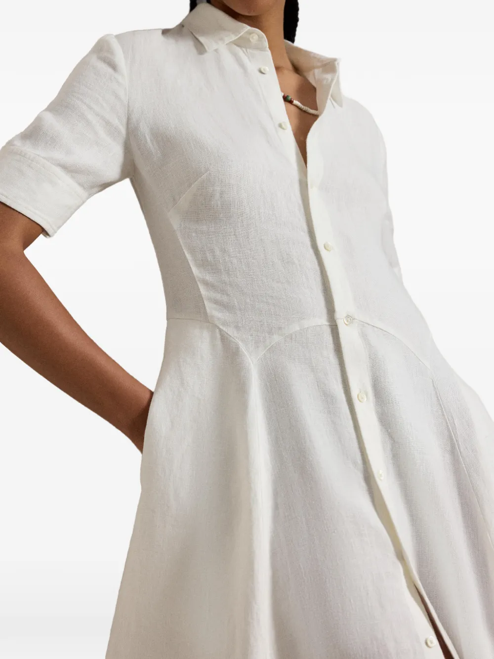 Polo Ralph Lauren Button-down maxi-jurk Wit