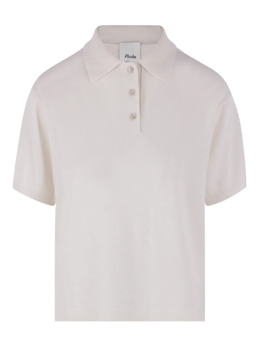 Allude three-button knitted polo shirt - Toni neutri