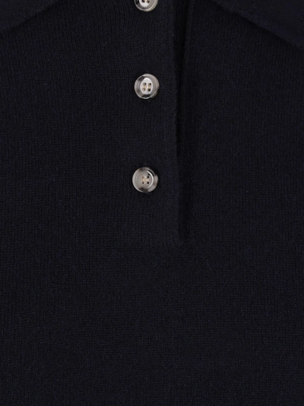 Allude Poloshirt met drie knopen Zwart