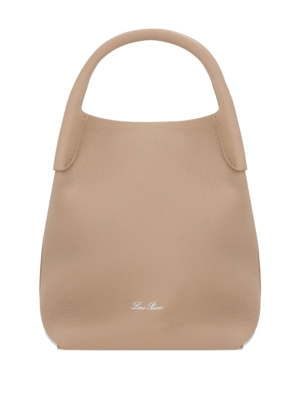 Loro Piana round-handle leather tote bag - Beige