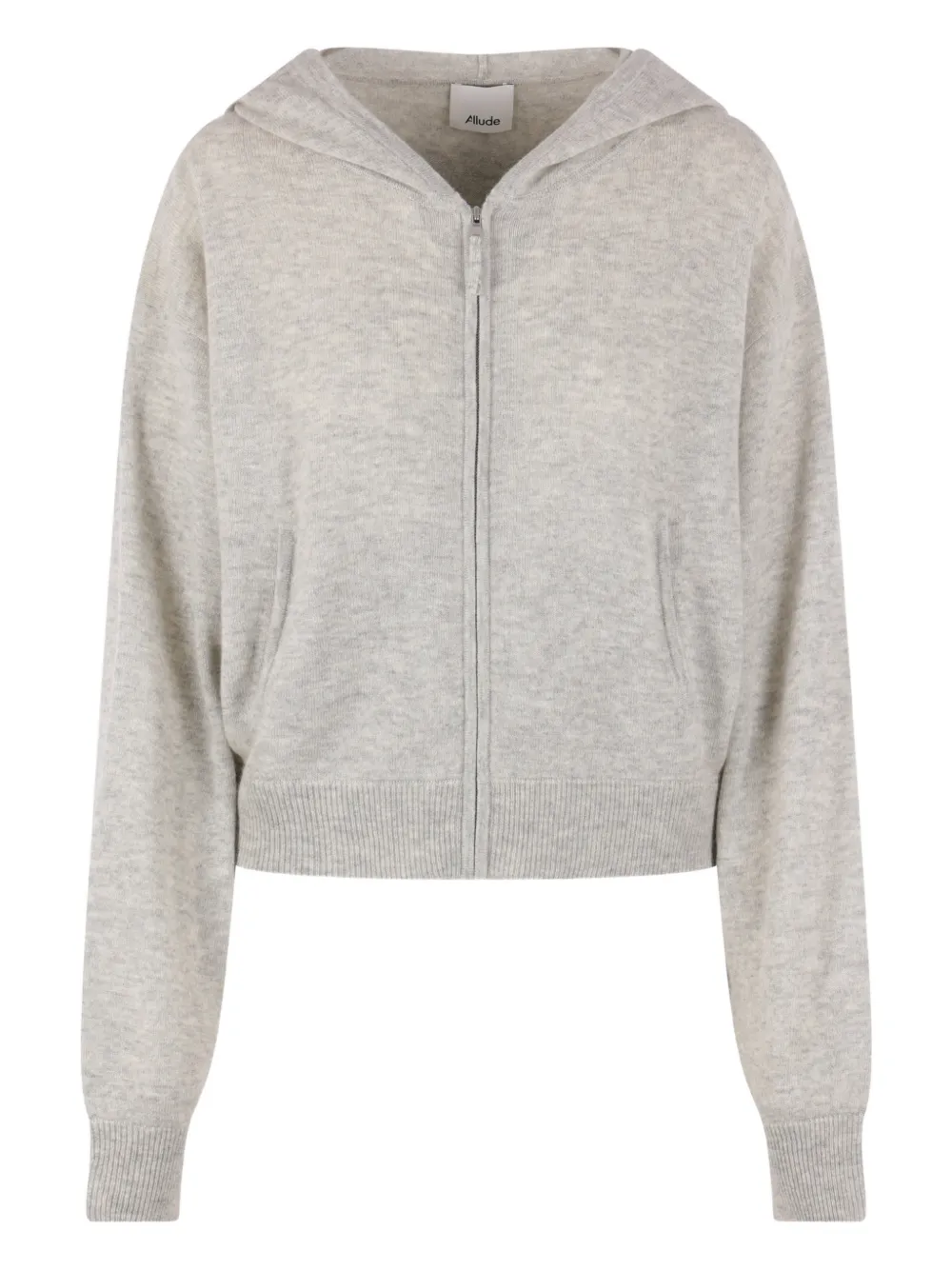 Allude zip-fastening hoodie - Grigio
