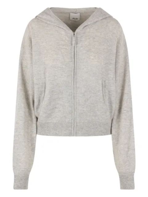 Allude zip-fastening hoodie