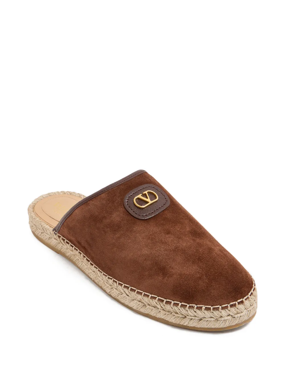 Valentino Garavani Muiltjes met logoplakkaat Bruin