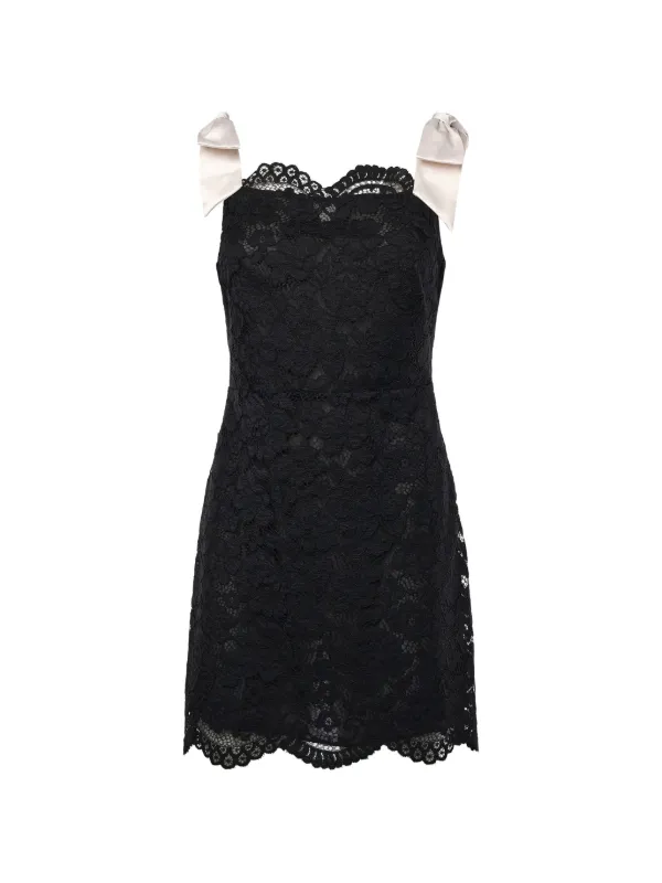 For Love And Lemons Lakeside Lace Bow Mini Dress | Black | FARFETCH JO For Love And Lemons Lakeside Lace Bow Mini Dress | Black | FARFETCH JO