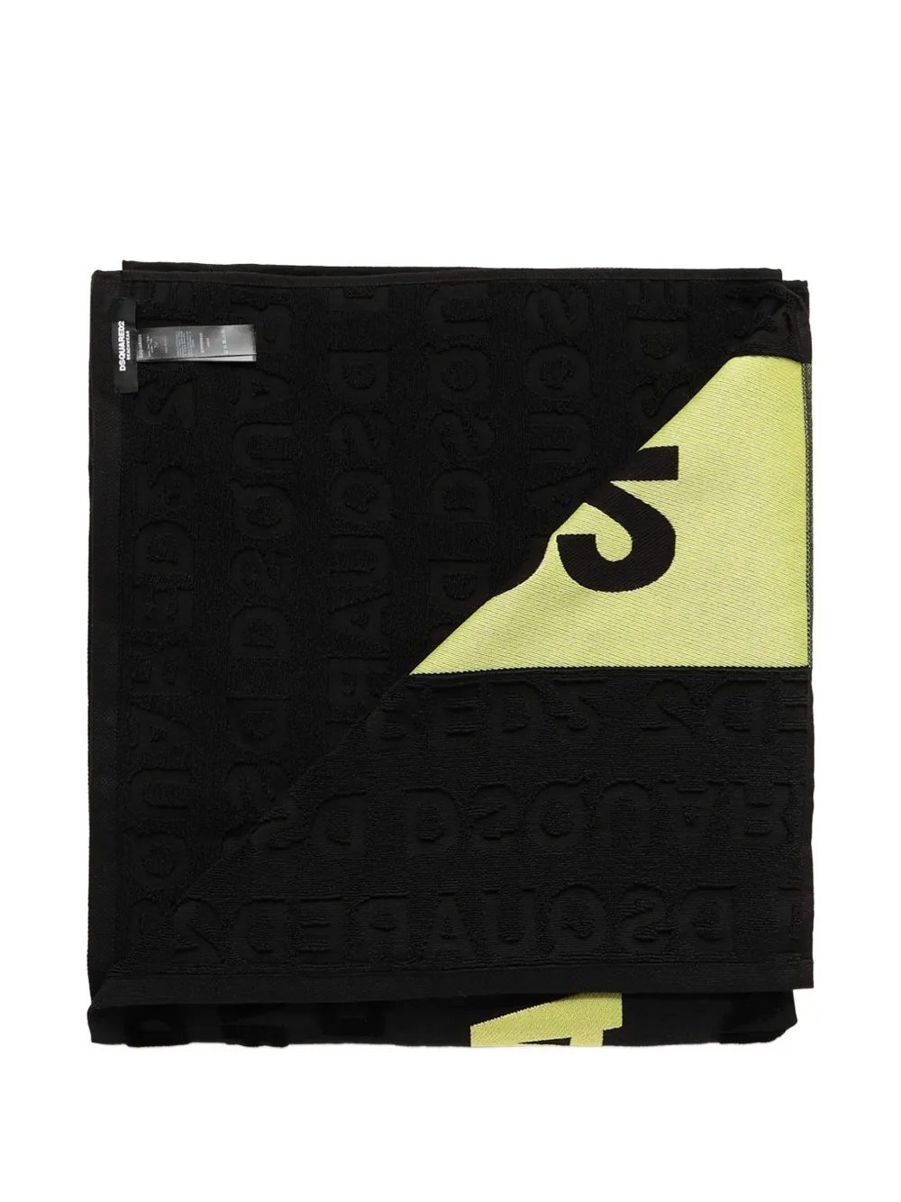 Dsquared2 Logo-jacquard Beach Towel In Black