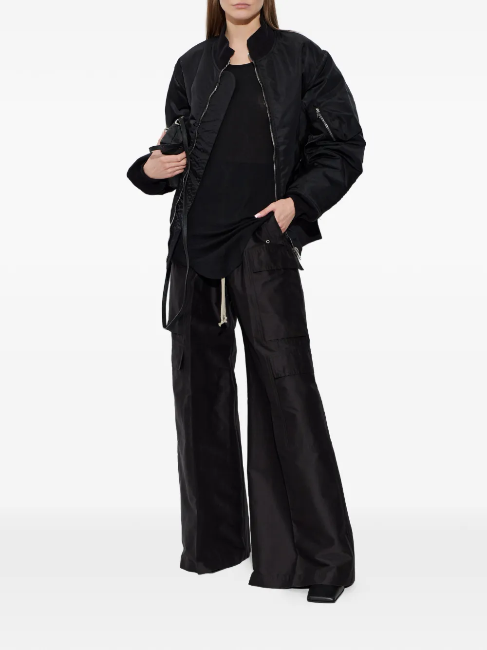 Rick Owens drawstring pocket trousers | Wide-Leg Trousers | Image 2