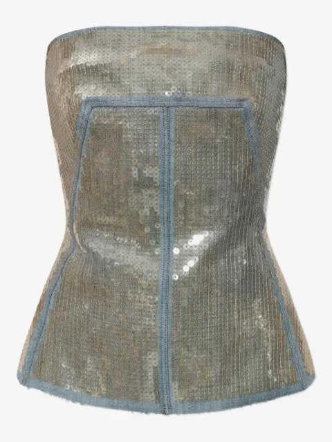 Rick Owens sequin panelled top