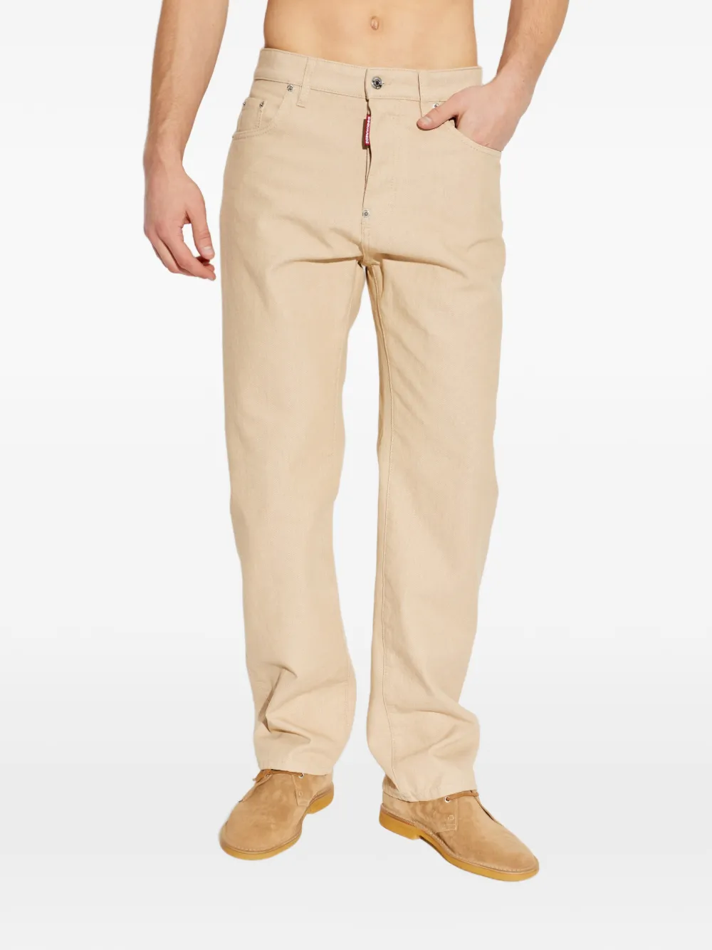  Dsquared2 Zip-up Back-patch Trousers - Neutrals 