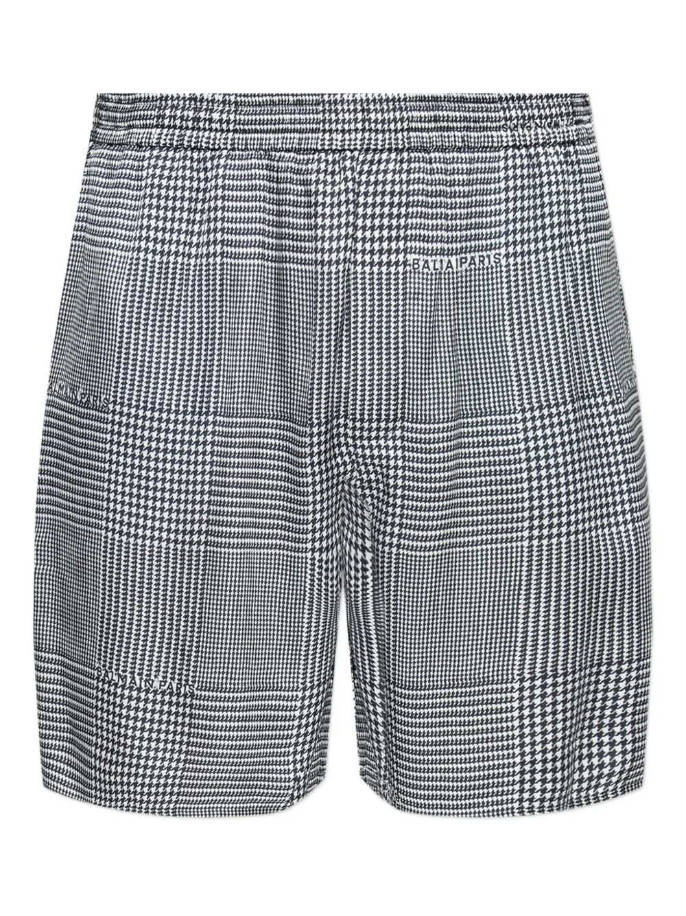 Balmain houndstooth elasticated shorts - Grigio