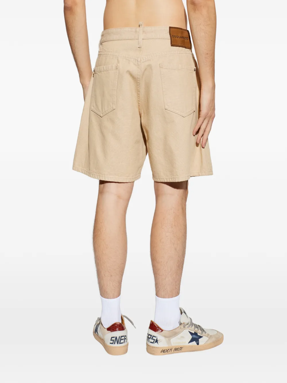 DSQUARED2 Boxer denim shorts Beige