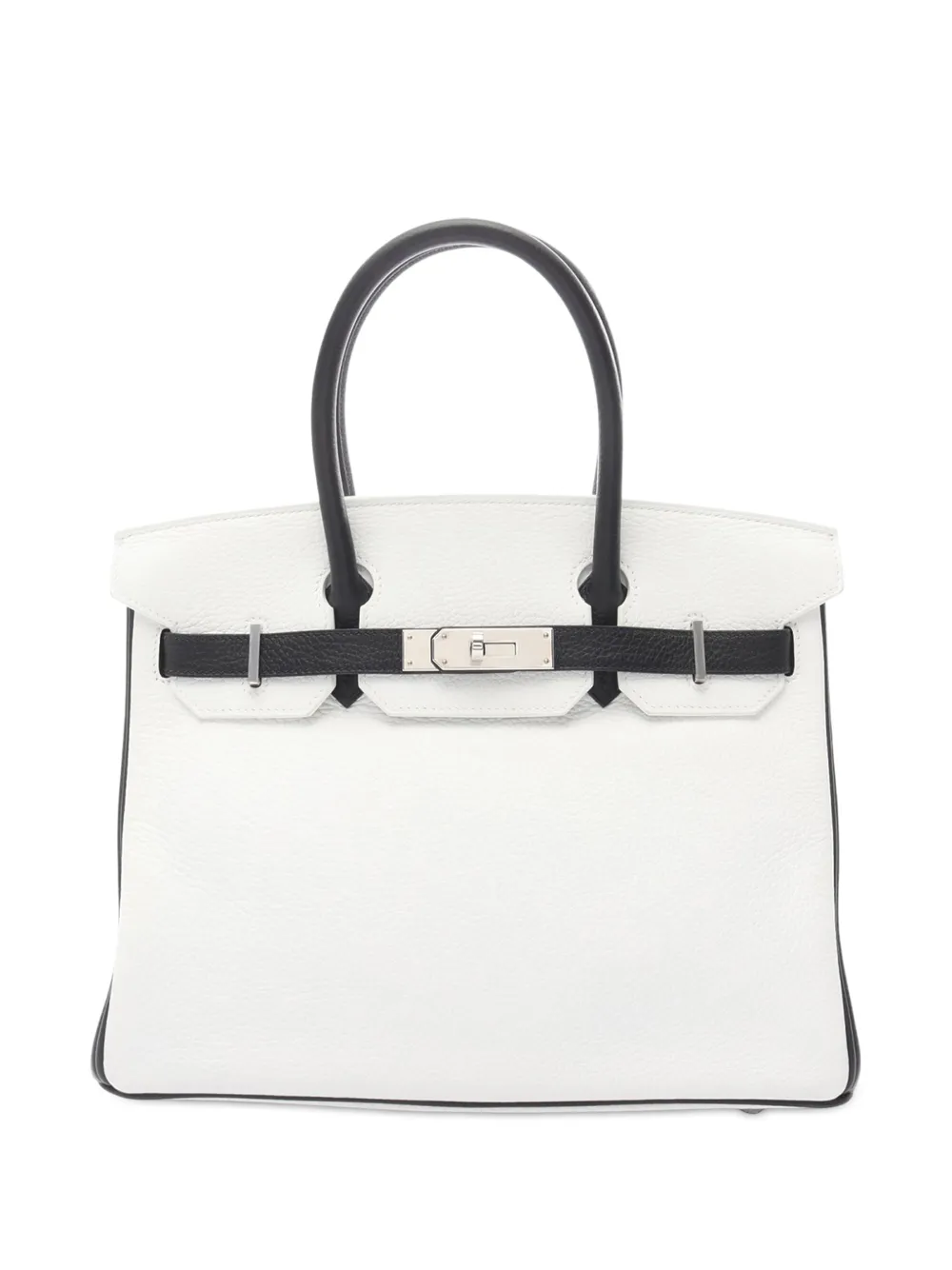 Hermès Pre-Owned 2020 Taurillon Clemence Birkin Retourne 30 handbag - Bianco