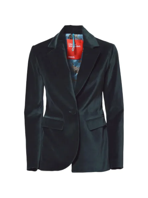 Merci single-breasted velvet blazer