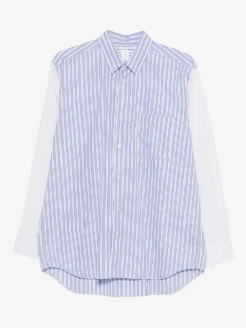 Comme Des Garçons striped colour-block shirt