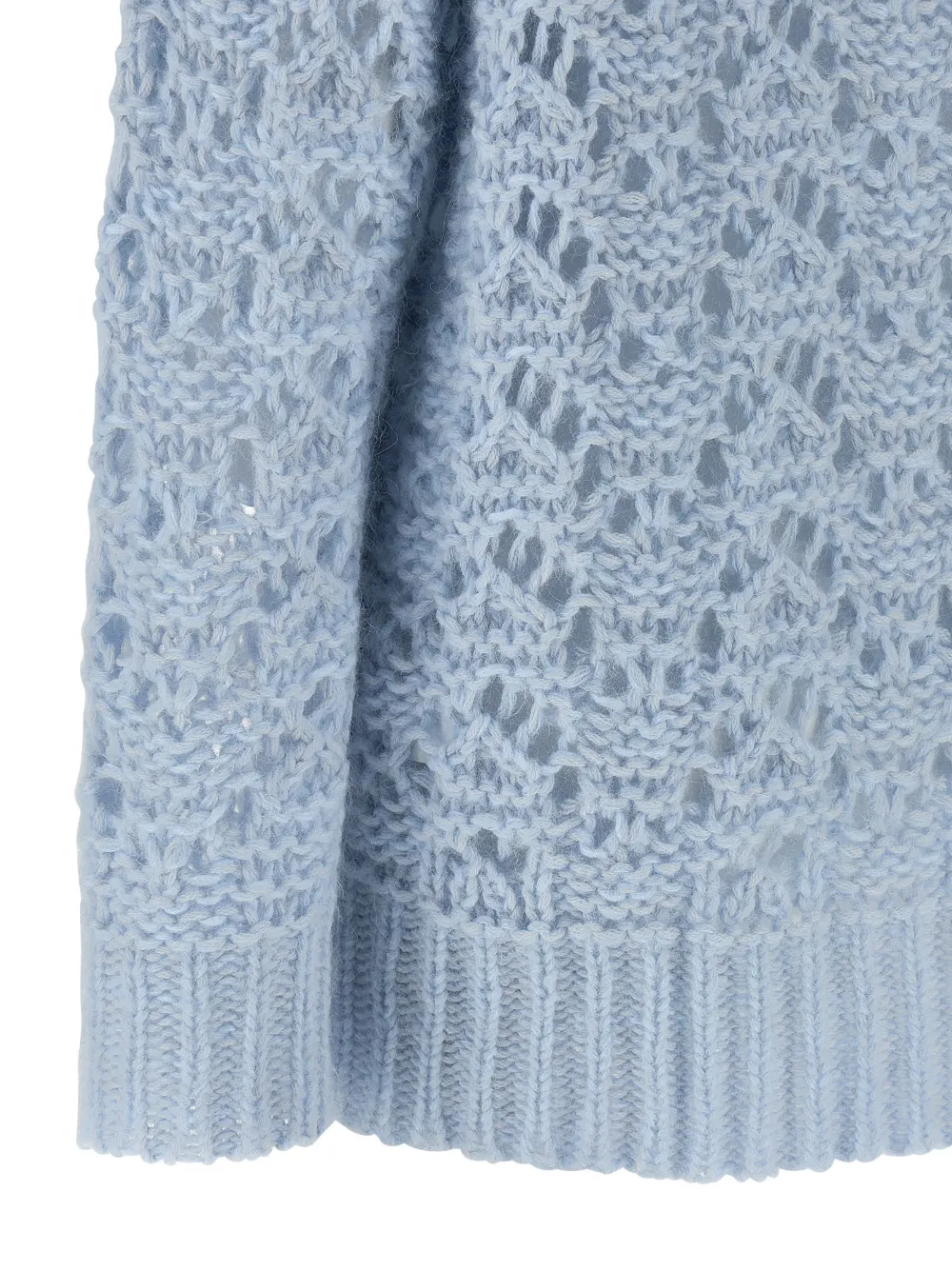 Fabiana Filippi Openwork trui met ronde hals Blauw