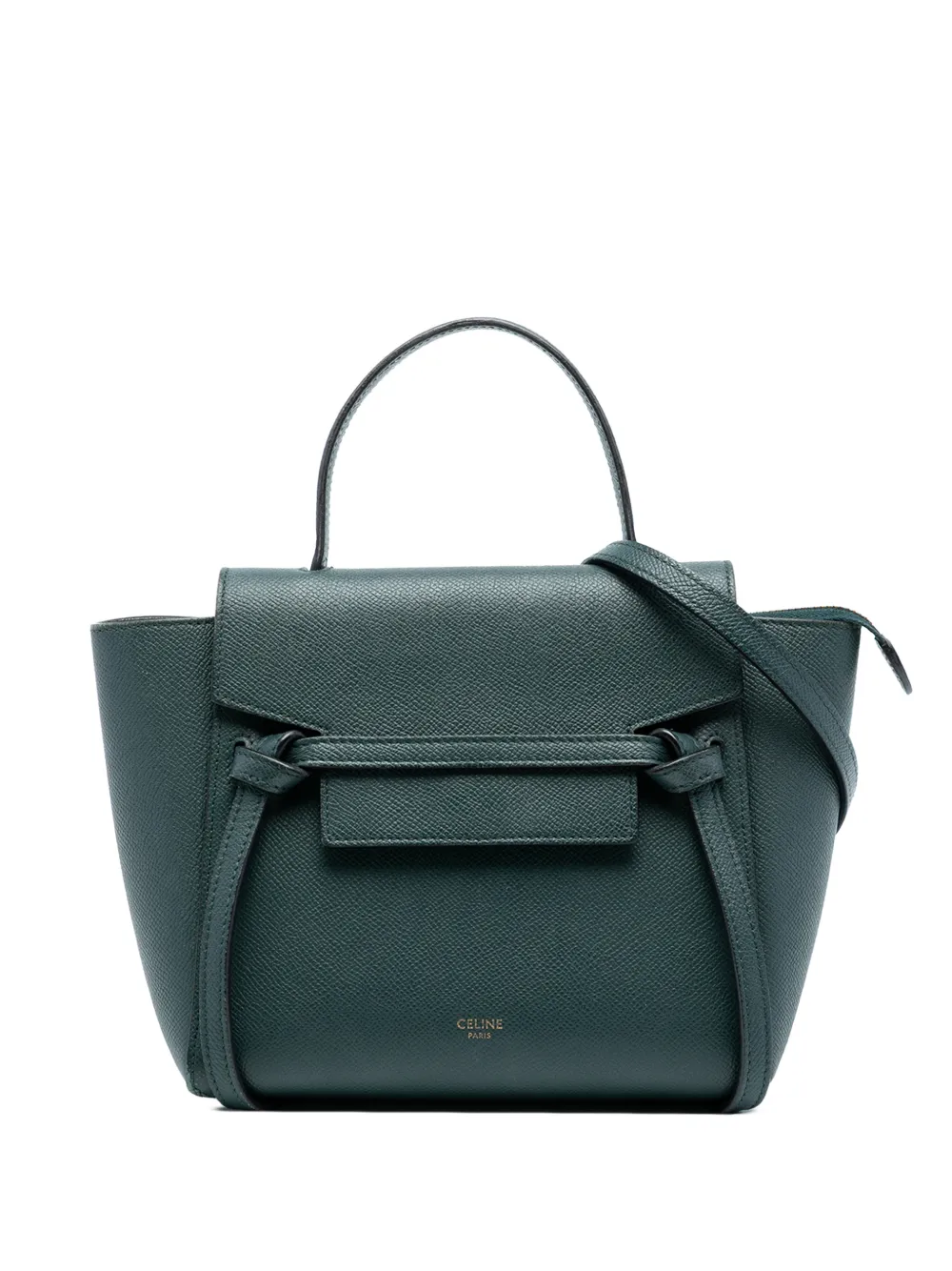 Celine Pre-Owned 2019 Nano Grained Calfskin Belt Bag satchel - Verde