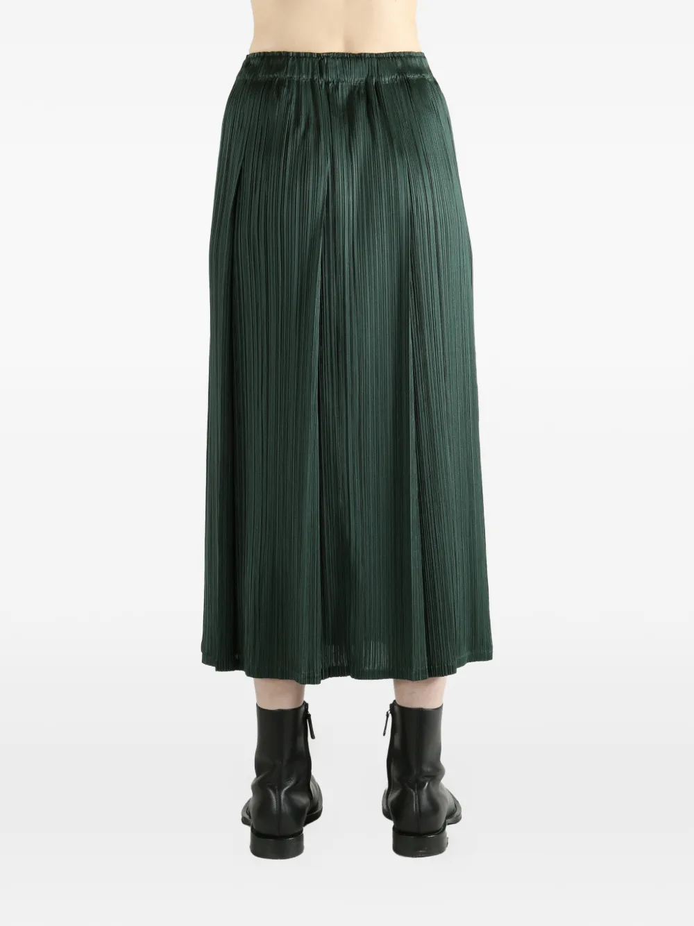 Pleats Please Issey Miyake Midi-plooirok Groen