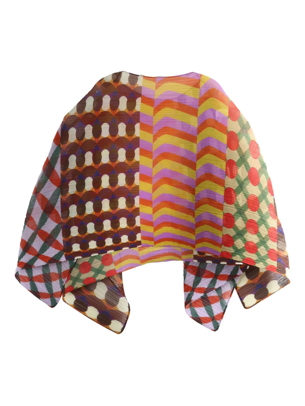 Pleats Please Issey Miyake pleated scarf top - Bruin