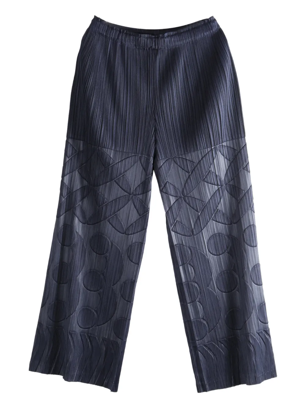 Pleats Please Issey Miyake Pantaloni con pieghe - Blu