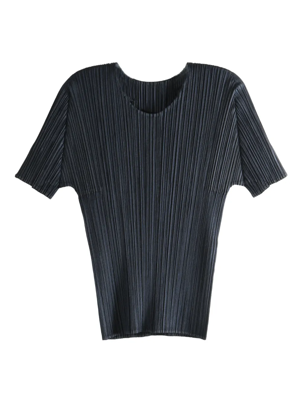 Pleats Please Issey Miyake T-shirt plissé - Blu