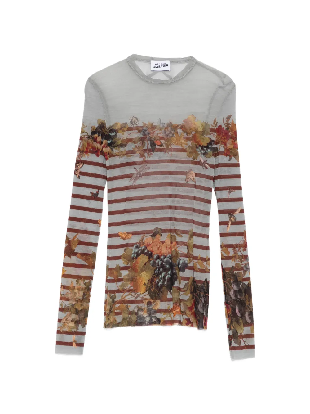 Jean Paul Gaultier striped-print T-shirt - Blau